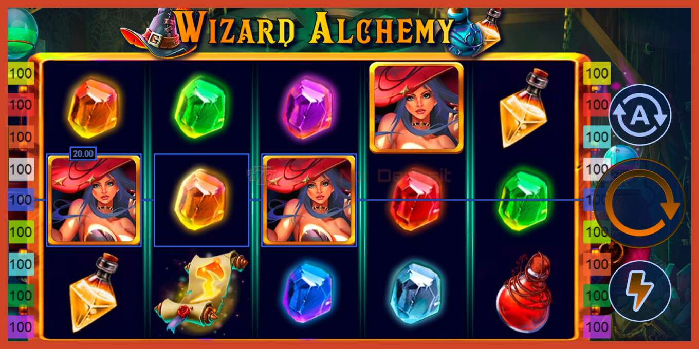 スロットのスクリーンショット: Wizard Alchemy デポジットなし, 番号 - 4