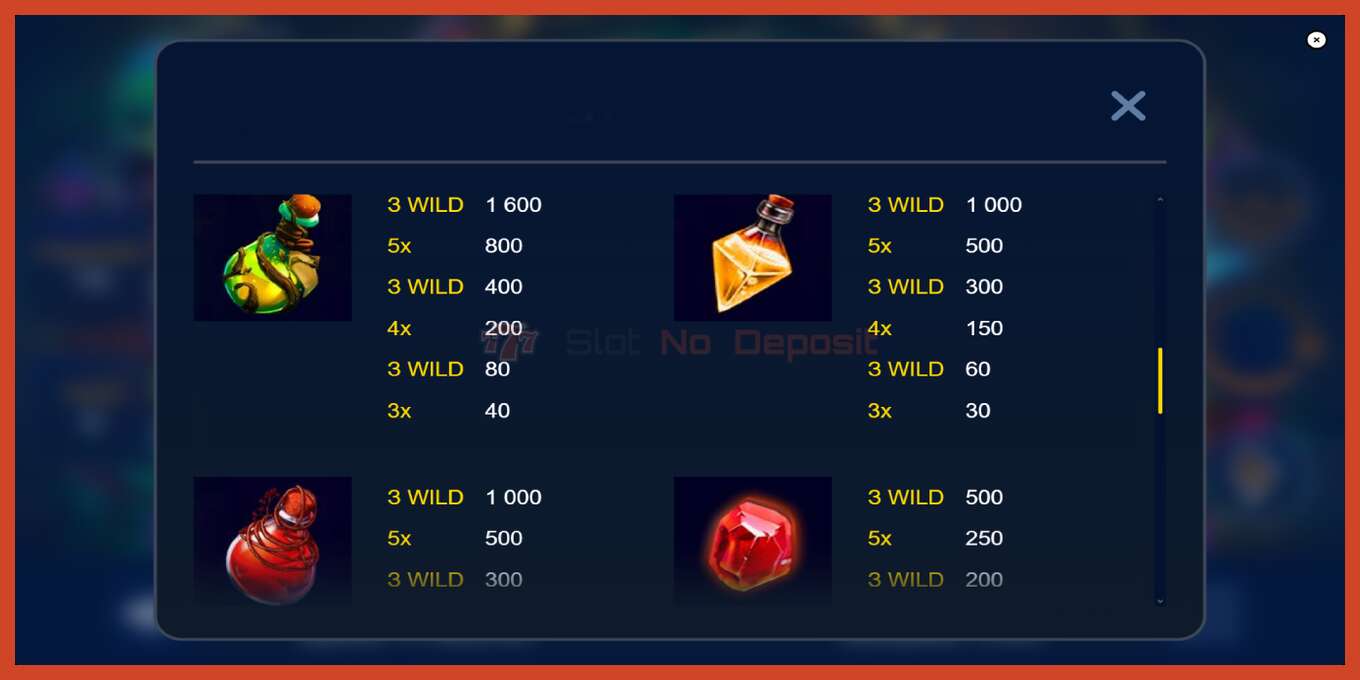 スロットのスクリーンショット: Wizard Alchemy デポジットなし, 番号 - 7