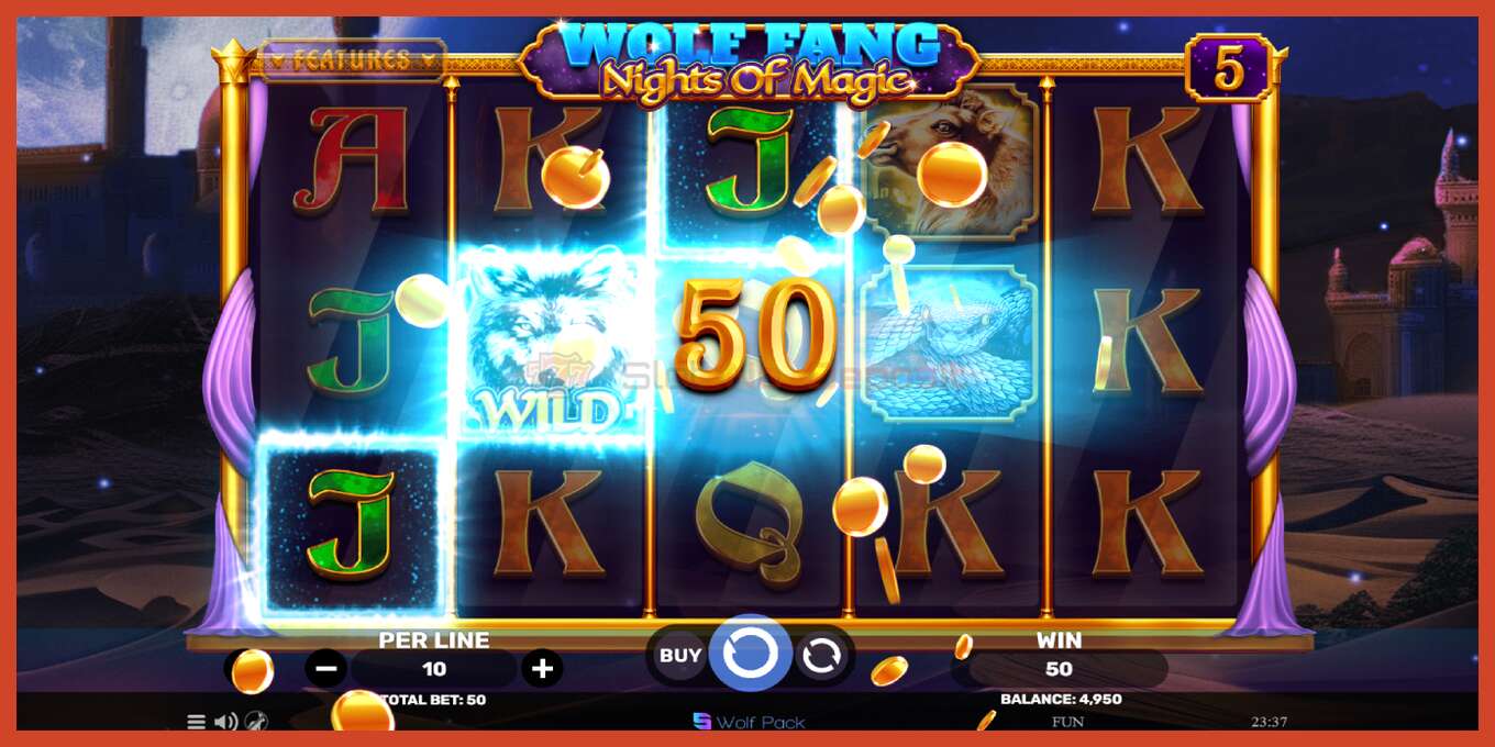 Ảnh chụp màn hình khe: Wolf Fang - Nights of Magic không có tiền đặt cọc, con số - 3