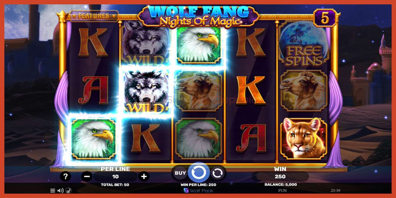 Ảnh chụp màn hình khe: Wolf Fang - Nights of Magic không có tiền đặt cọc, con số - 4