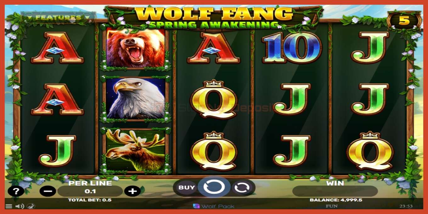 Slot скриншоту: Wolf Fang - Spring Awakening депозит жок, саны - 2