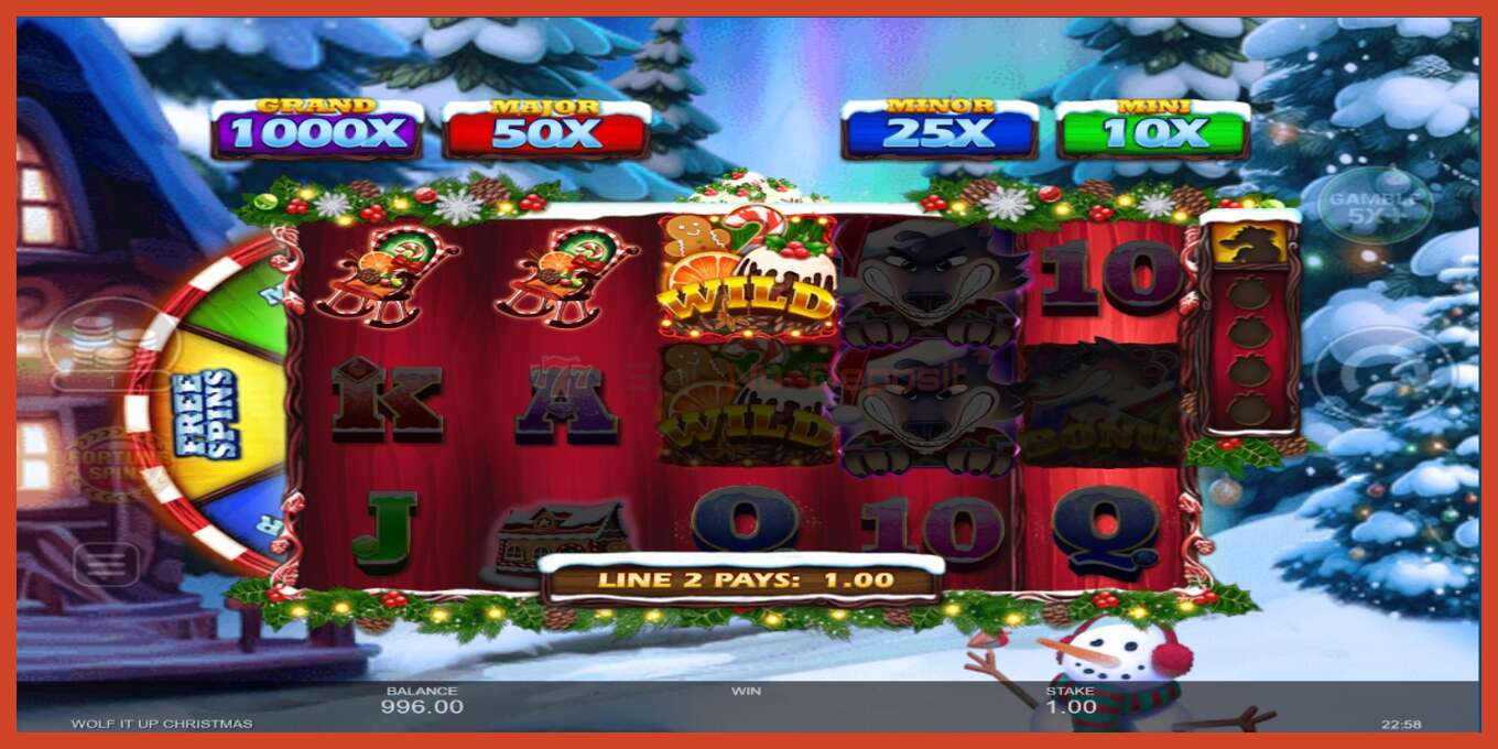 Slot screenshot: Wolf It Up Christmas no deposit, number - 3