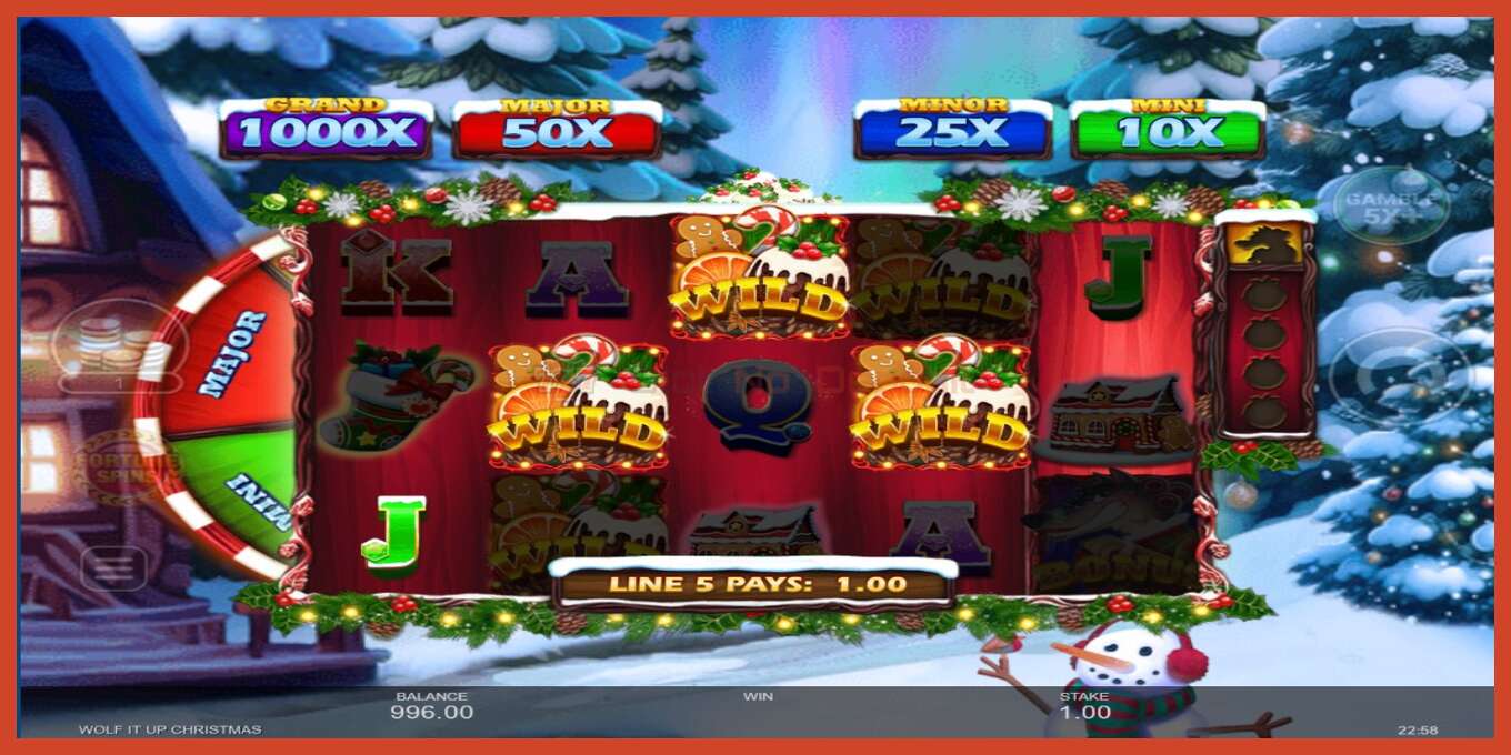 Slot screenshot: Wolf It Up Christmas no deposit, number - 4