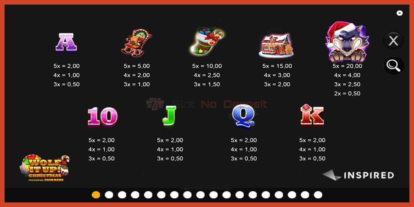 Slot screenshot: Wolf It Up Christmas no deposit, number - 5