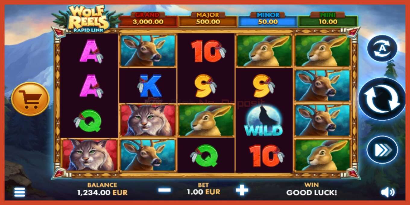 Schermafbeelding van slot: Wolf Reels Rapid Link geen aanbetaling, nummer - 1