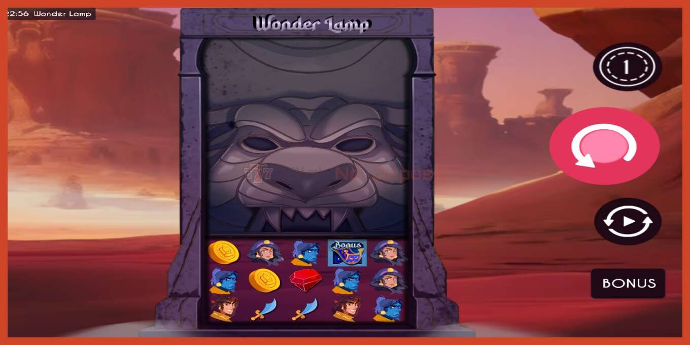 Tangkapan skrin slot: Wonder Lamp tiada deposit, nombor - 2