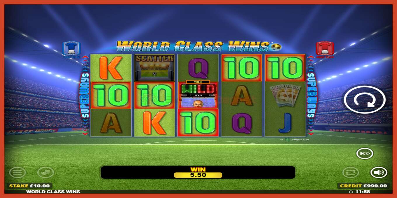 Slot screenshot: World Class Wins no deposit, number - 2