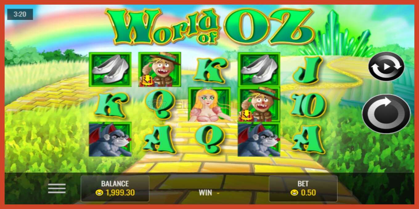 Slot screenshot: World of Oz no deposit, number - 1