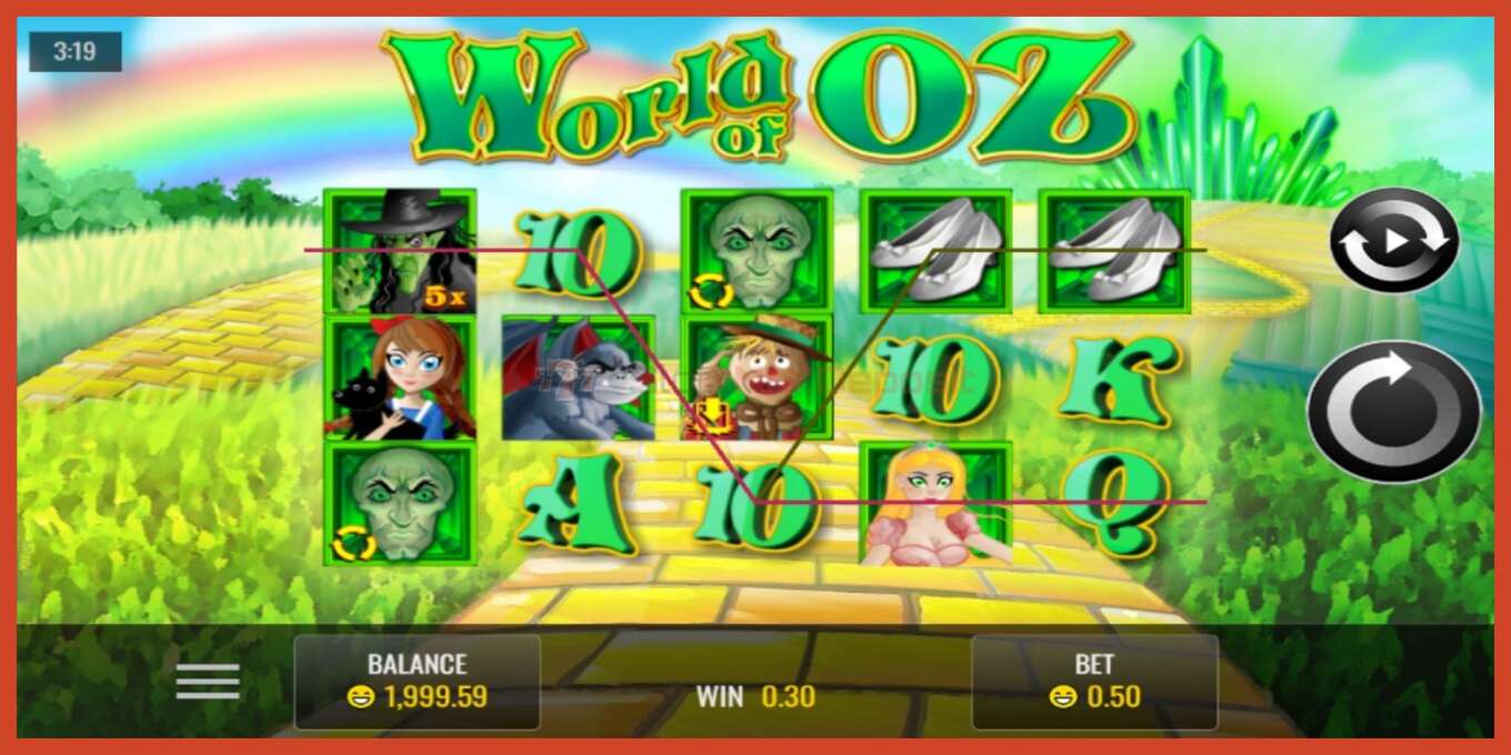 Slot screenshot: World of Oz no deposit, number - 2