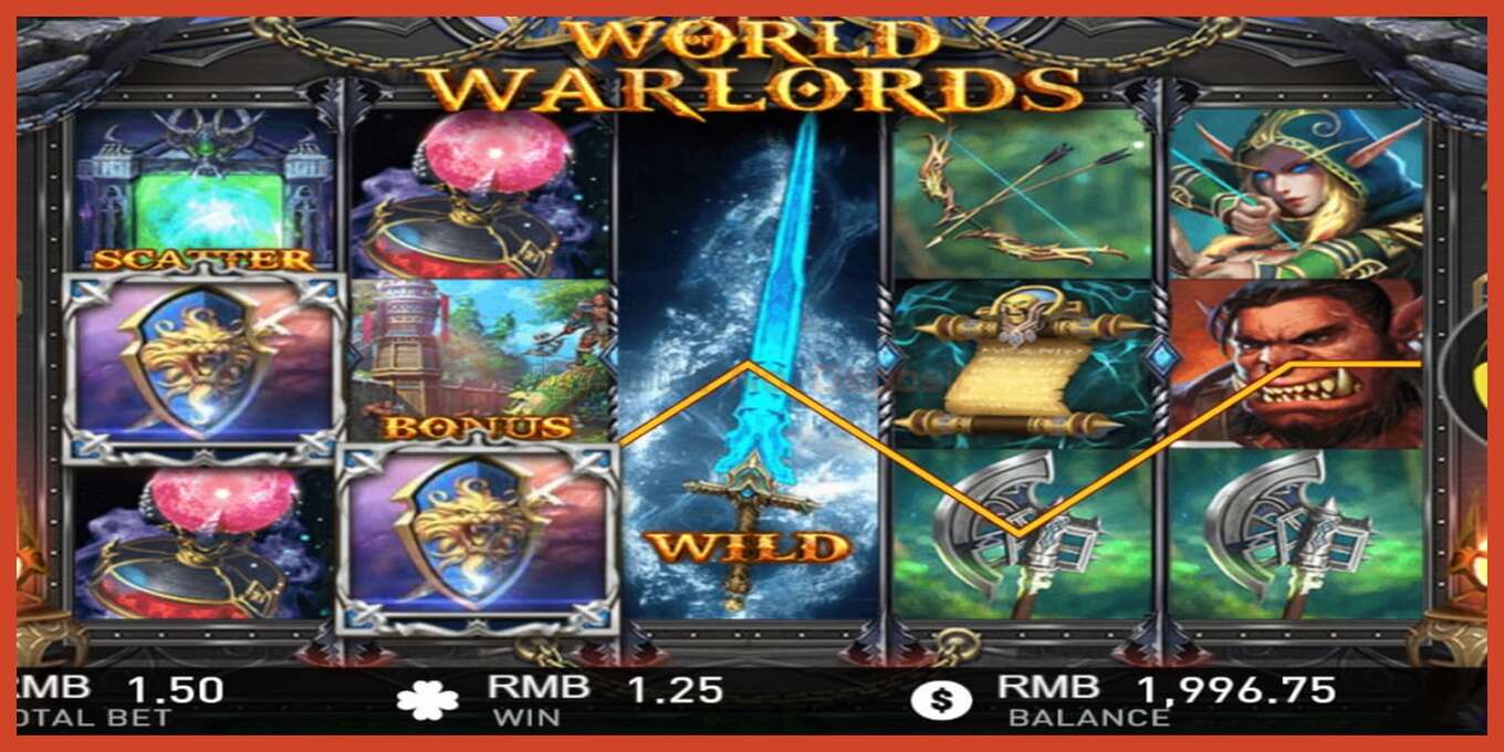 Slot screenshot: World of Warlords no deposit, number - 3