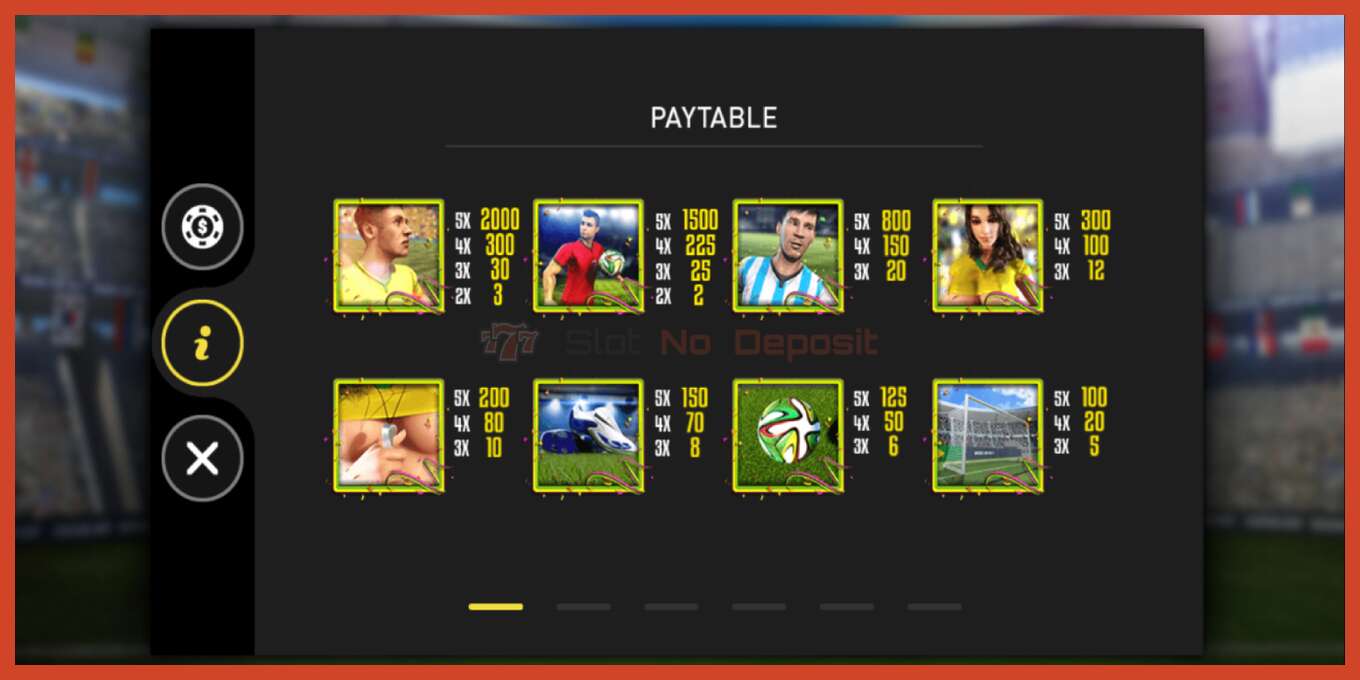 Slot screenshot: World Soccer Slot no deposit, number - 5