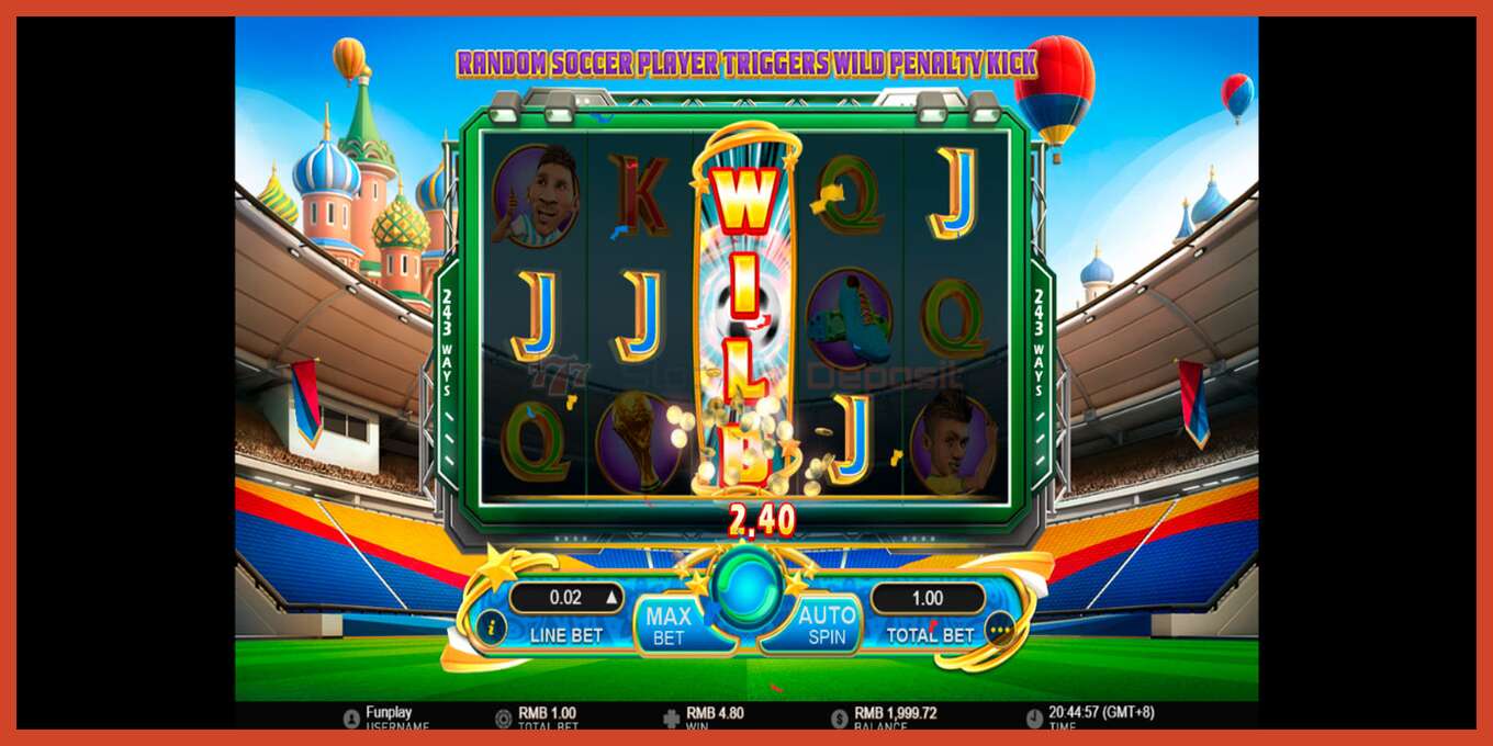 Slot screenshot: World Soccer Slot 2 no deposit, number - 3