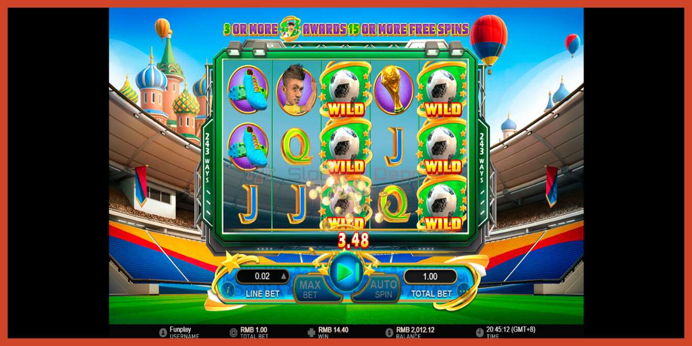 Slot screenshot: World Soccer Slot 2 no deposit, number - 4