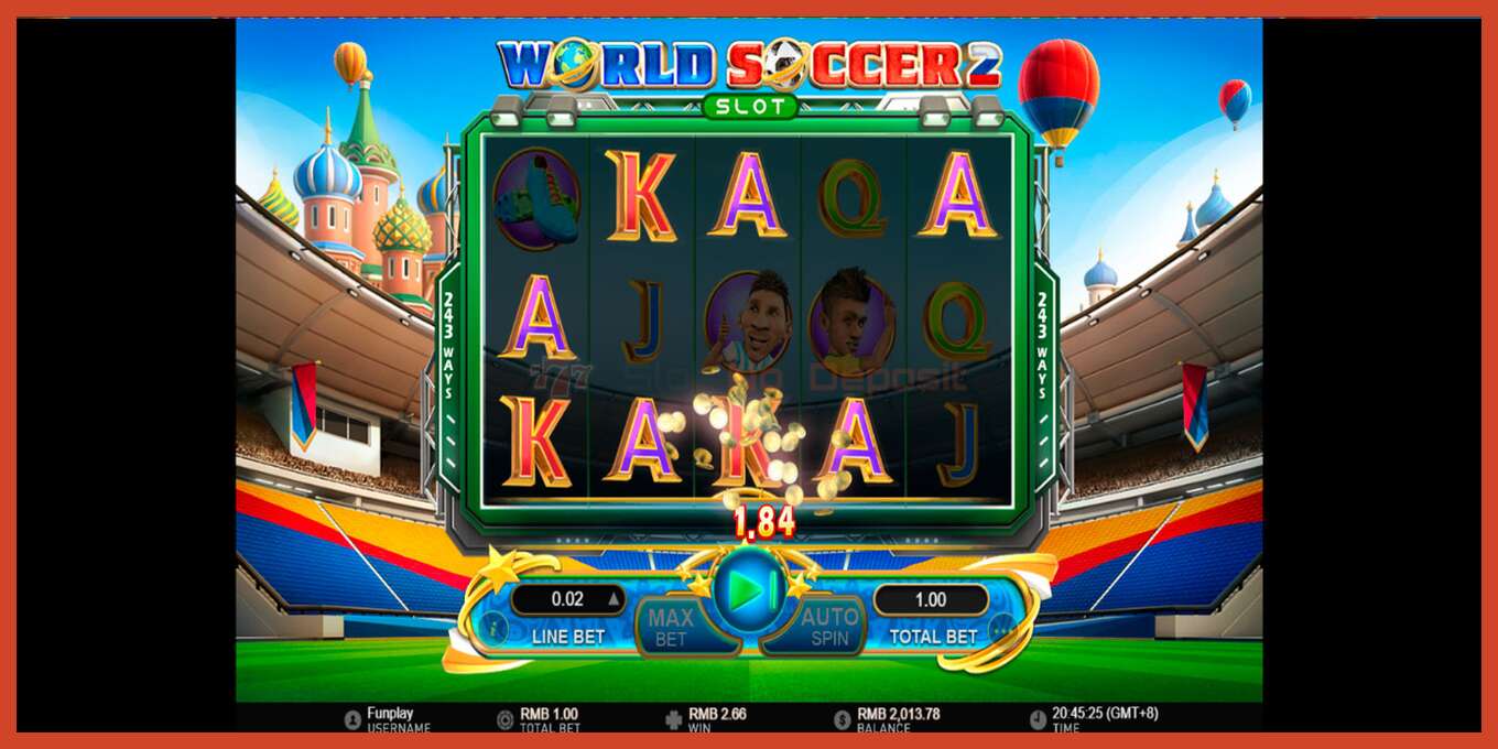 Slot screenshot: World Soccer Slot 2 no deposit, number - 5