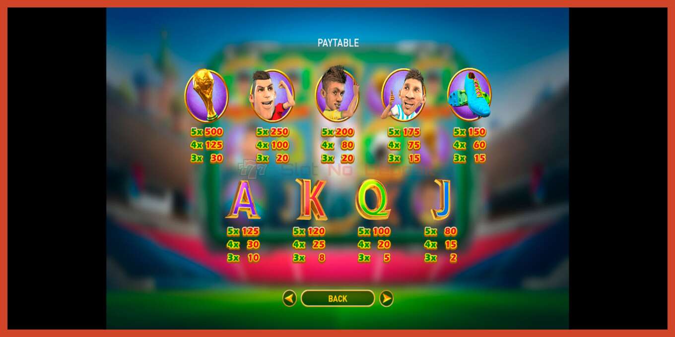 Slot screenshot: World Soccer Slot 2 no deposit, number - 6