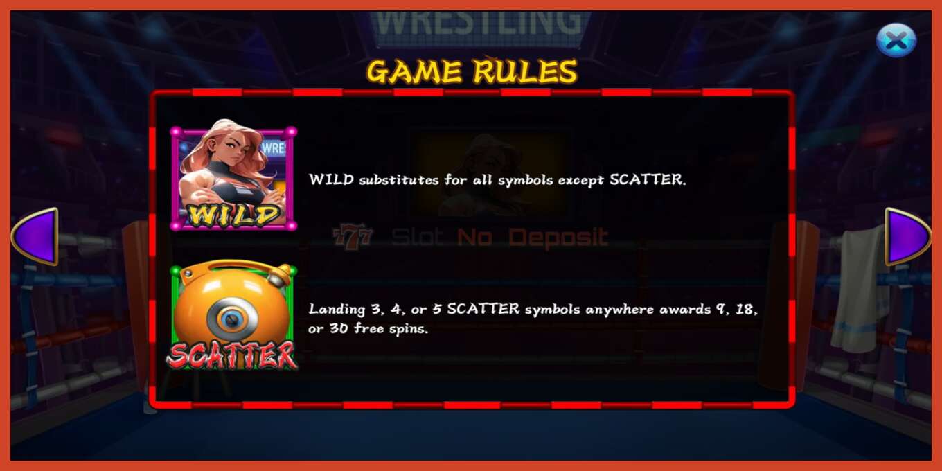 Slot-Screenshot: Wrestling Queen keine anzahlung, nummer - 5