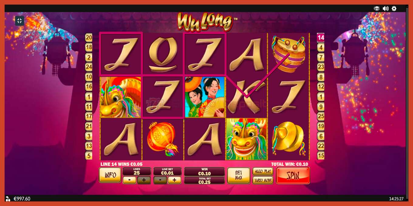 Slot screenshot: Wu Long no deposit, number - 5