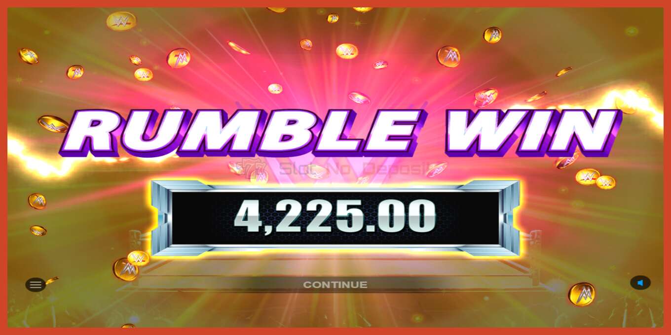 Slot screenshot: WWE Bonus Rumble Gold Blitz no deposit, number - 5