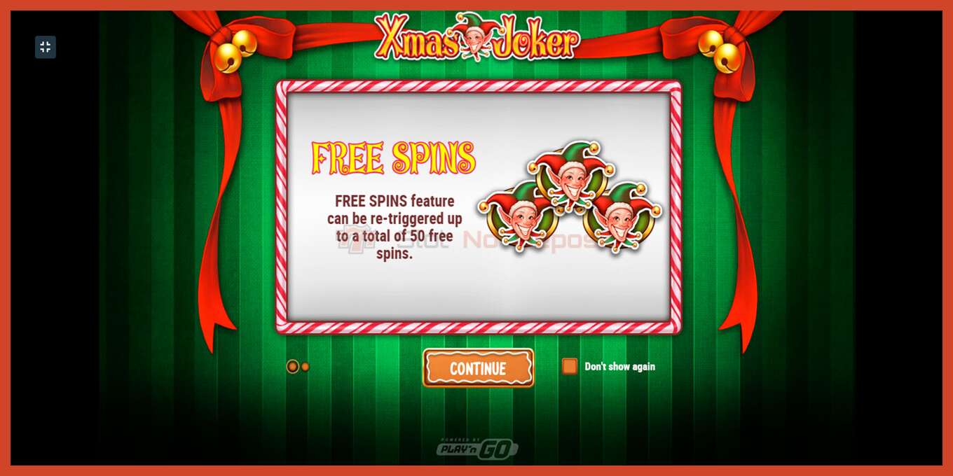 Slot screenshot: Xmas Joker no deposit, number - 1