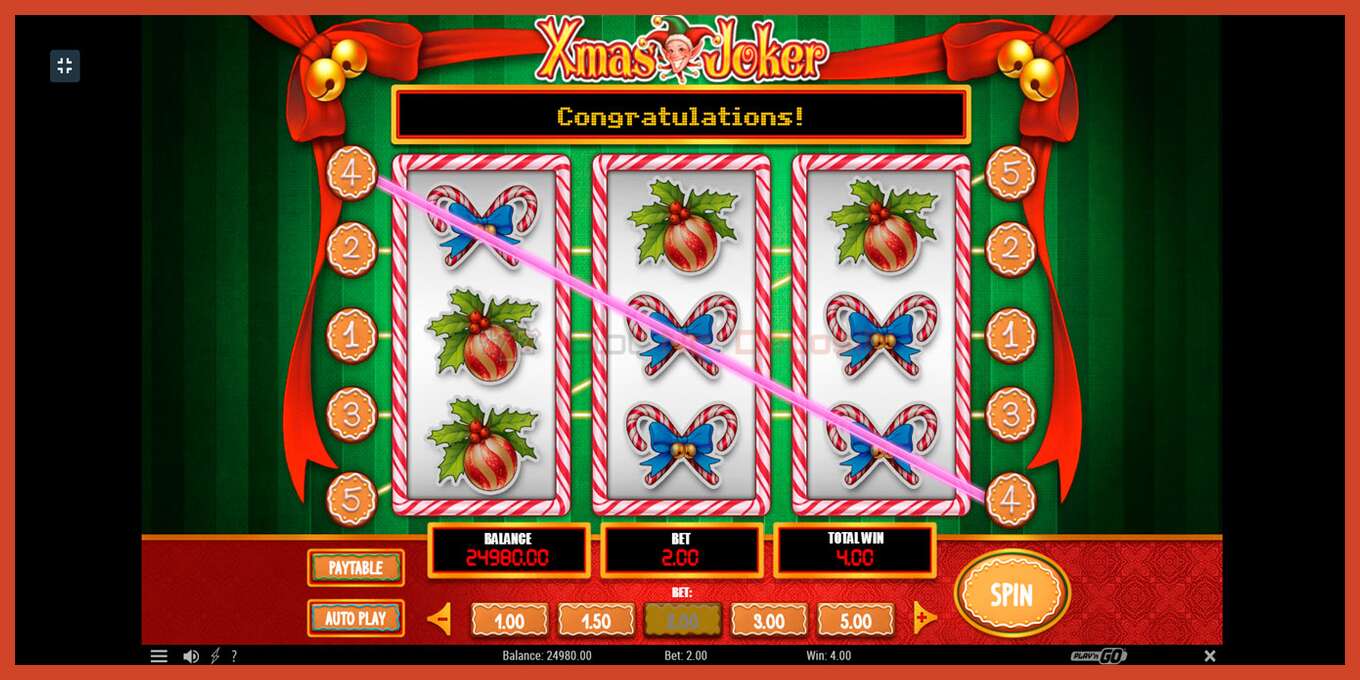 Slot screenshot: Xmas Joker no deposit, number - 3