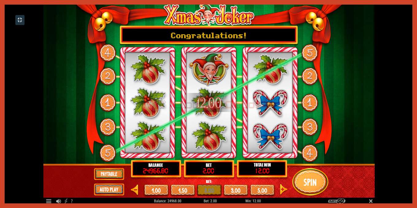 Slot screenshot: Xmas Joker no deposit, number - 4