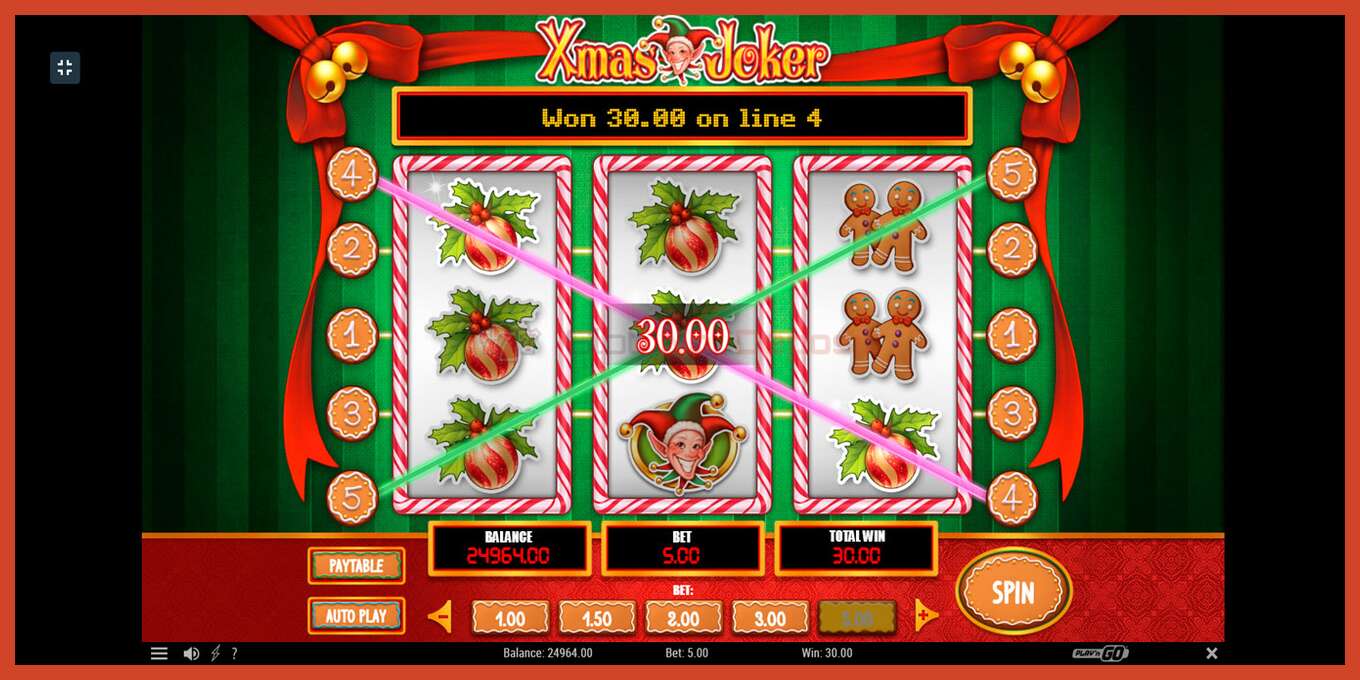 Slot screenshot: Xmas Joker no deposit, number - 5