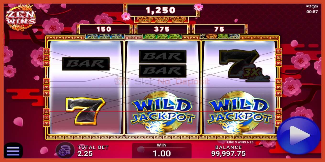 Slot screenshot: Zen Wins no deposit, number - 2