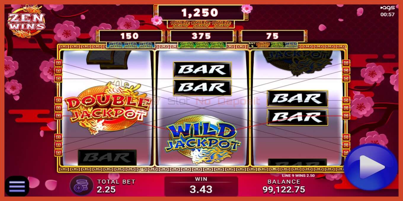 Slot screenshot: Zen Wins no deposit, number - 3