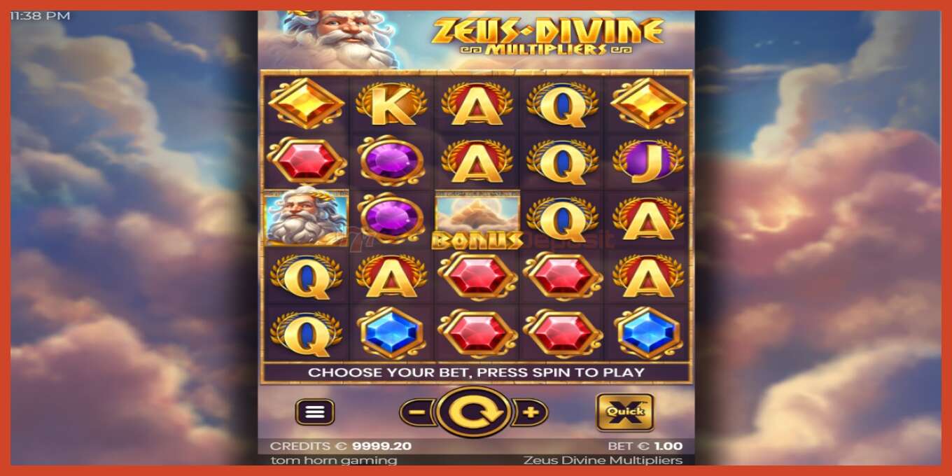 រូបថតអេក្រង់រន្ធ: Zeus Divine Multipliers គ្មានប្រាក់កក់, លេខ - 2