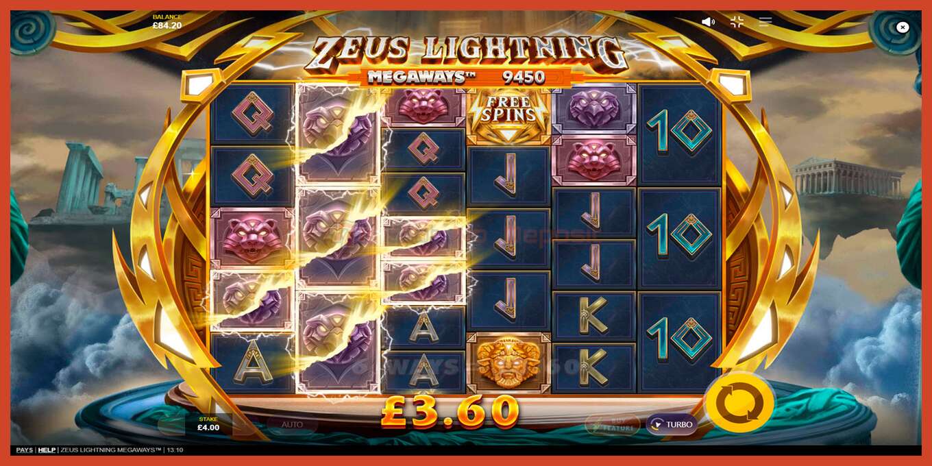 Tangkapan skrin slot: Zeus Lightning Megaways tiada deposit, nombor - 5