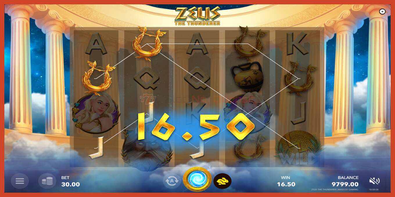 Slot screenshot: Zeus The Thunderer hakuna amana, nambari - 3