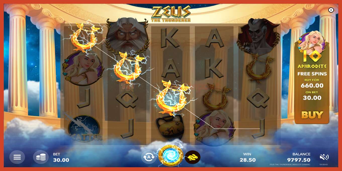 Slot screenshot: Zeus The Thunderer hakuna amana, nambari - 4