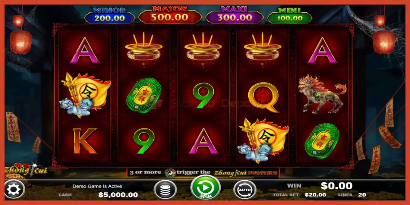 Slot screenshot: Zhong Kui no deposit, number - 1