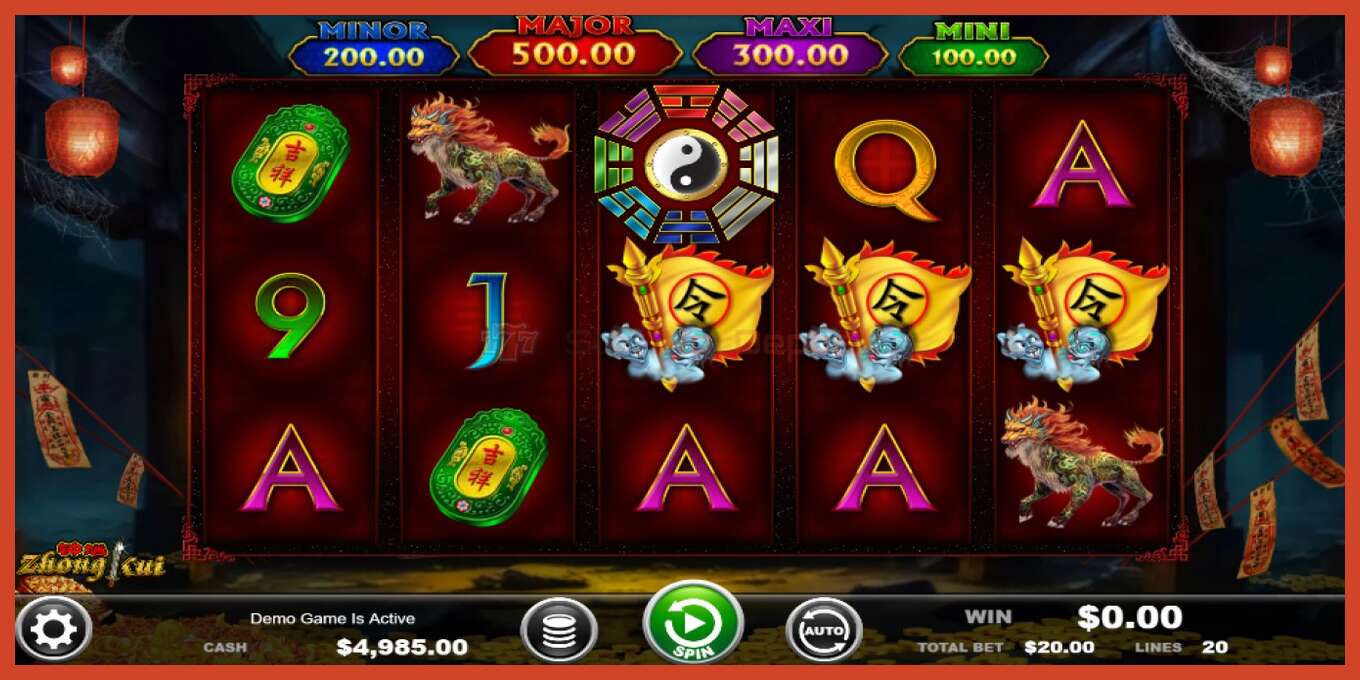 Slot screenshot: Zhong Kui no deposit, number - 3