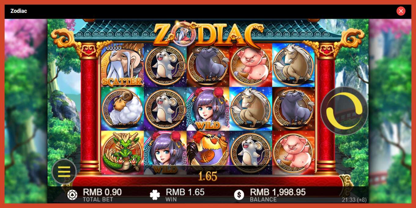 Slot screenshot: Zodiac no deposit, number - 4