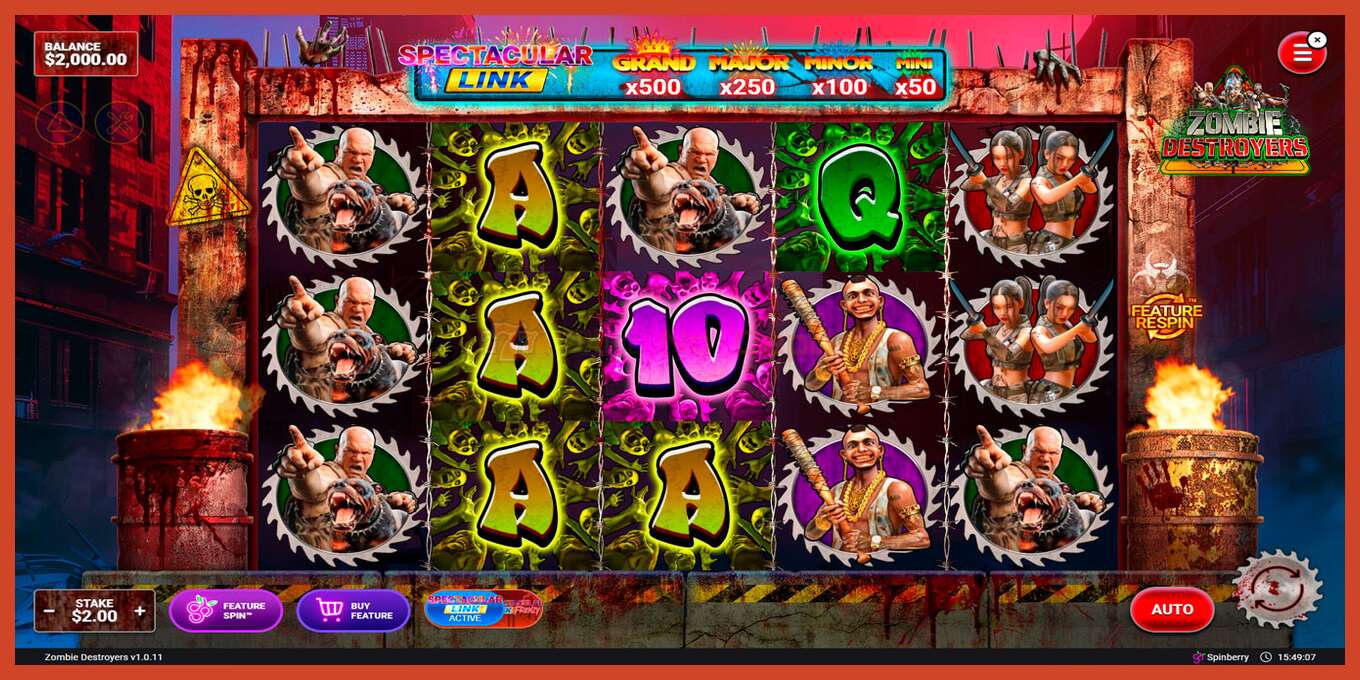 Slot screenshot: Zombie Destroyers no deposit, number - 1