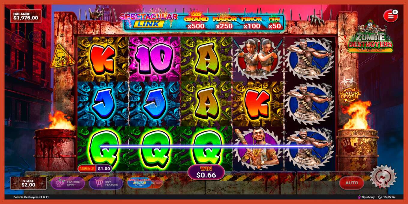 Slot screenshot: Zombie Destroyers no deposit, number - 2