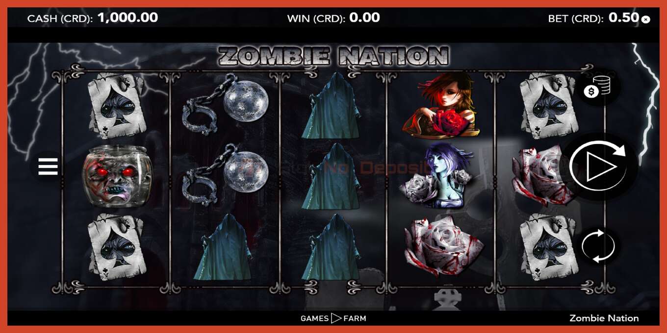 Slot screenshot: Zombie Nation no deposit, number - 1