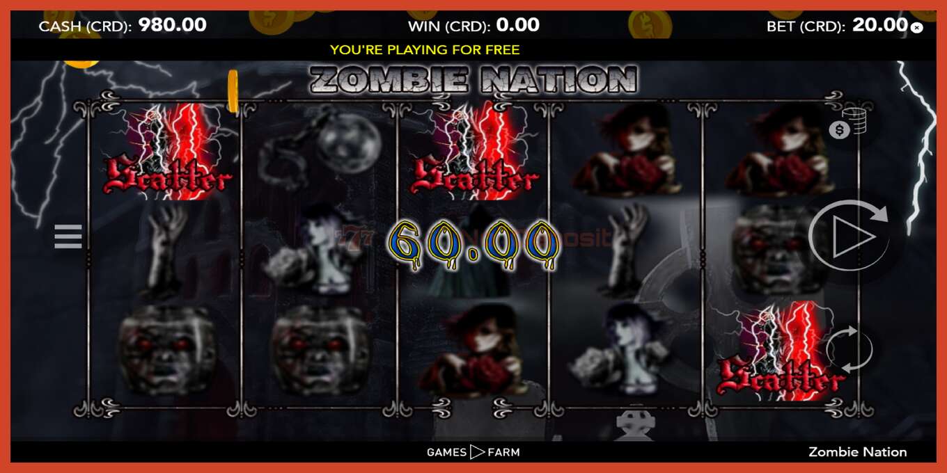 Slot screenshot: Zombie Nation no deposit, number - 2