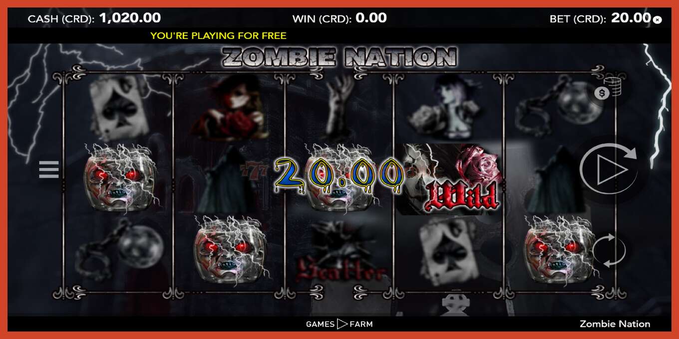 Slot screenshot: Zombie Nation no deposit, number - 3