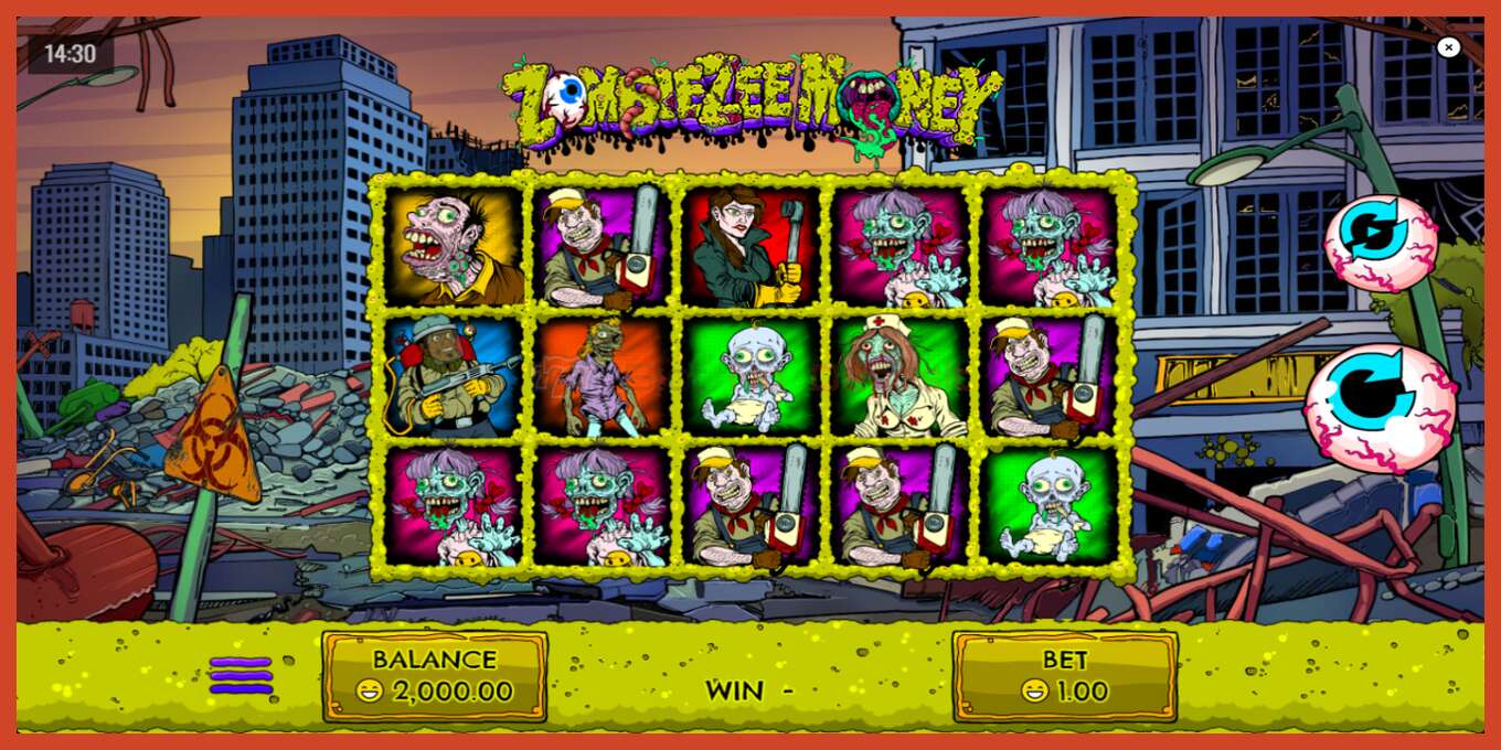 Slot screenshot: Zombiezee Money no deposit, number - 1