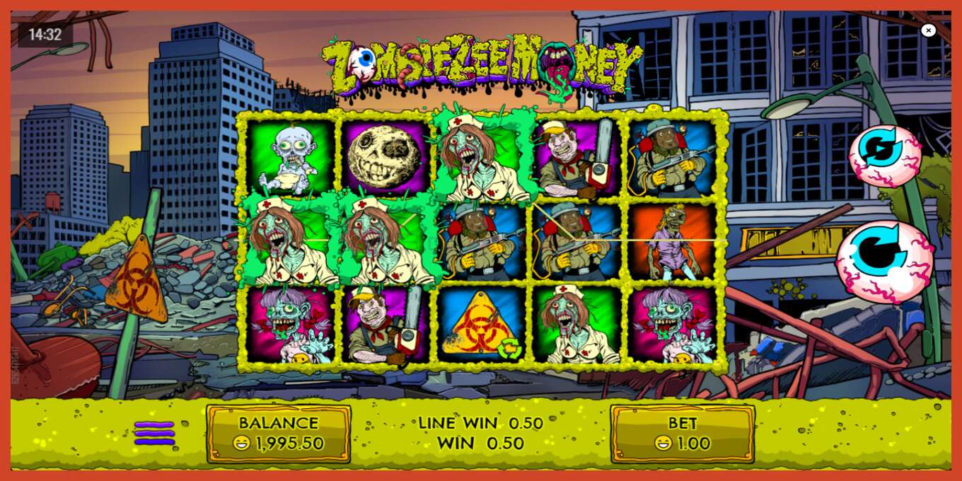 Slot screenshot: Zombiezee Money no deposit, number - 2