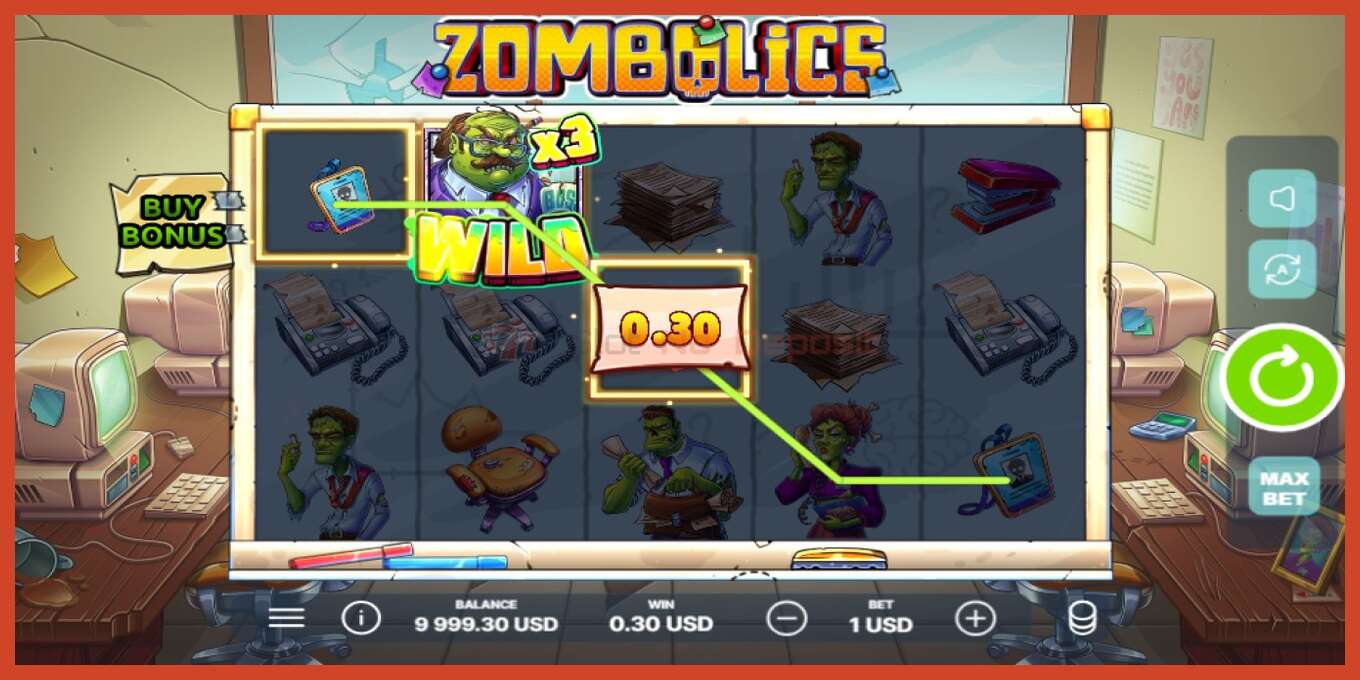 Slot screenshot: Zombolics no deposit, number - 3