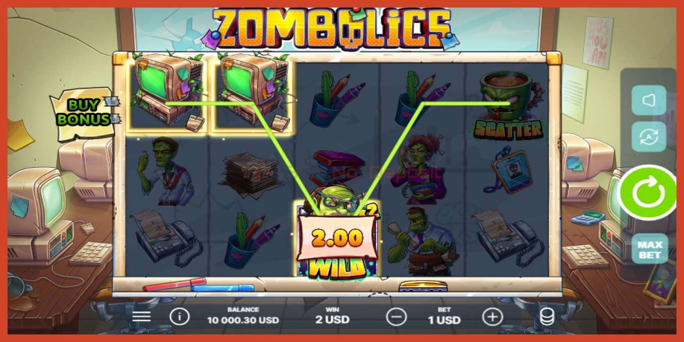 Slot screenshot: Zombolics no deposit, number - 4