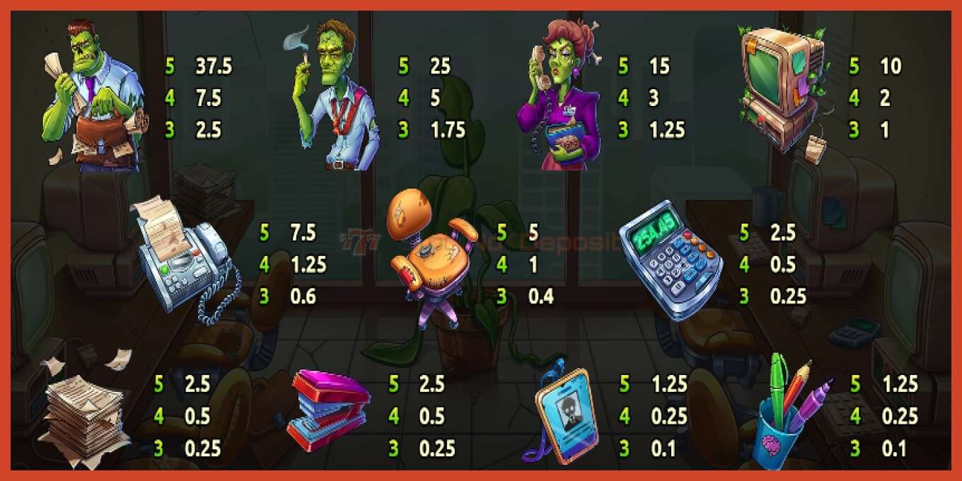 Slot screenshot: Zombolics no deposit, number - 5