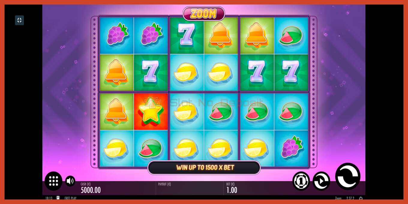 Slot screenshot: Zoom no deposit, number - 1