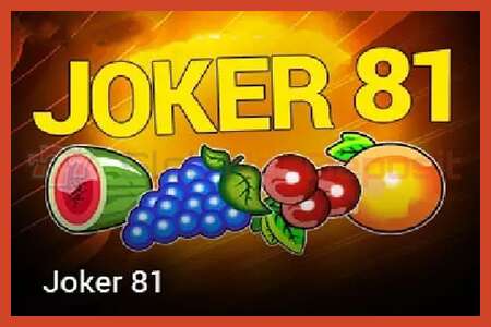 Slot kartela: Joker 81 gordailurik ez