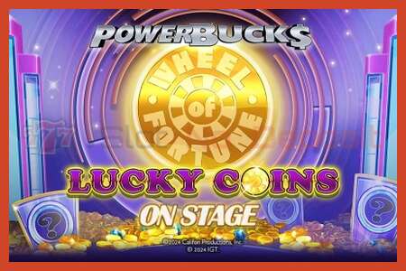 အထိုင်ပိုစတာ: PowerBucks Wheel of Fortune Lucky Coins On Stage အပ်ငွေမရှိပါ။