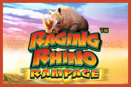 Slot plakat: Raging Rhino Rampage intet depositum